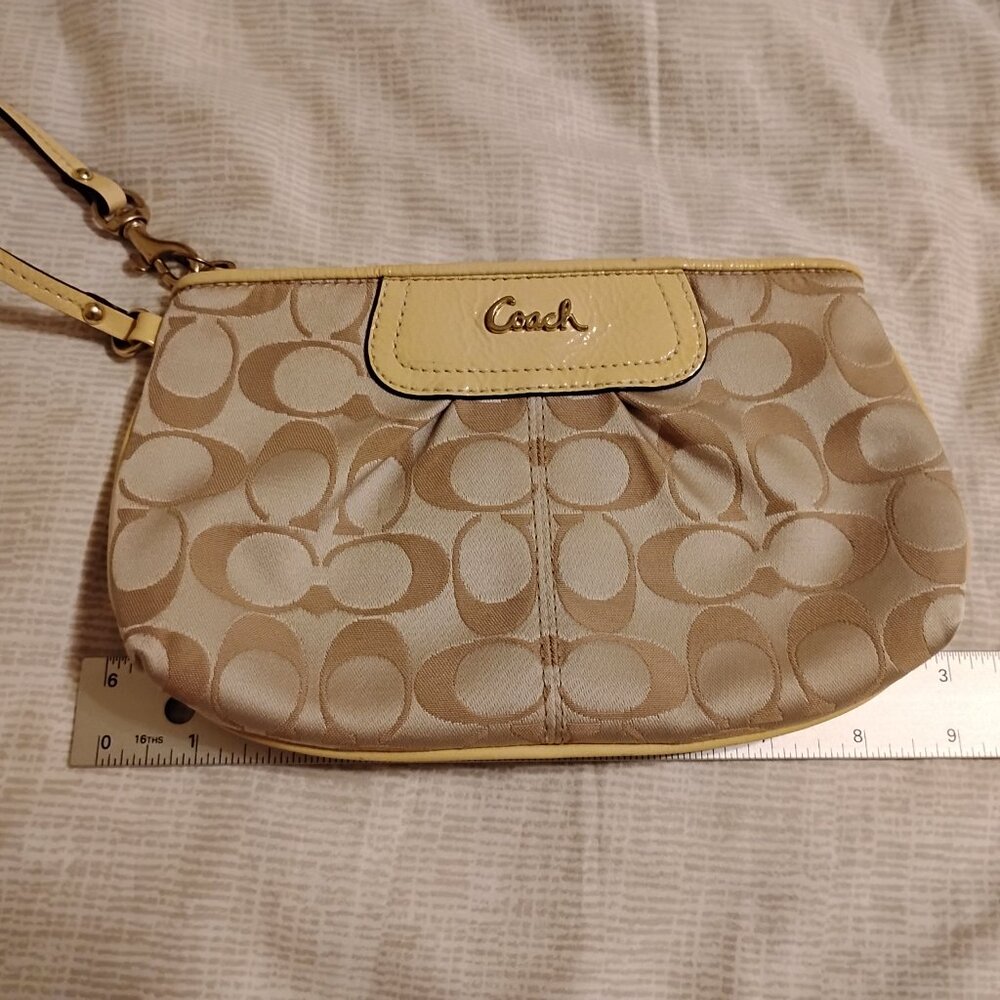 Coach Signature Ashley Leather Wristlet - Picture 6 of 10